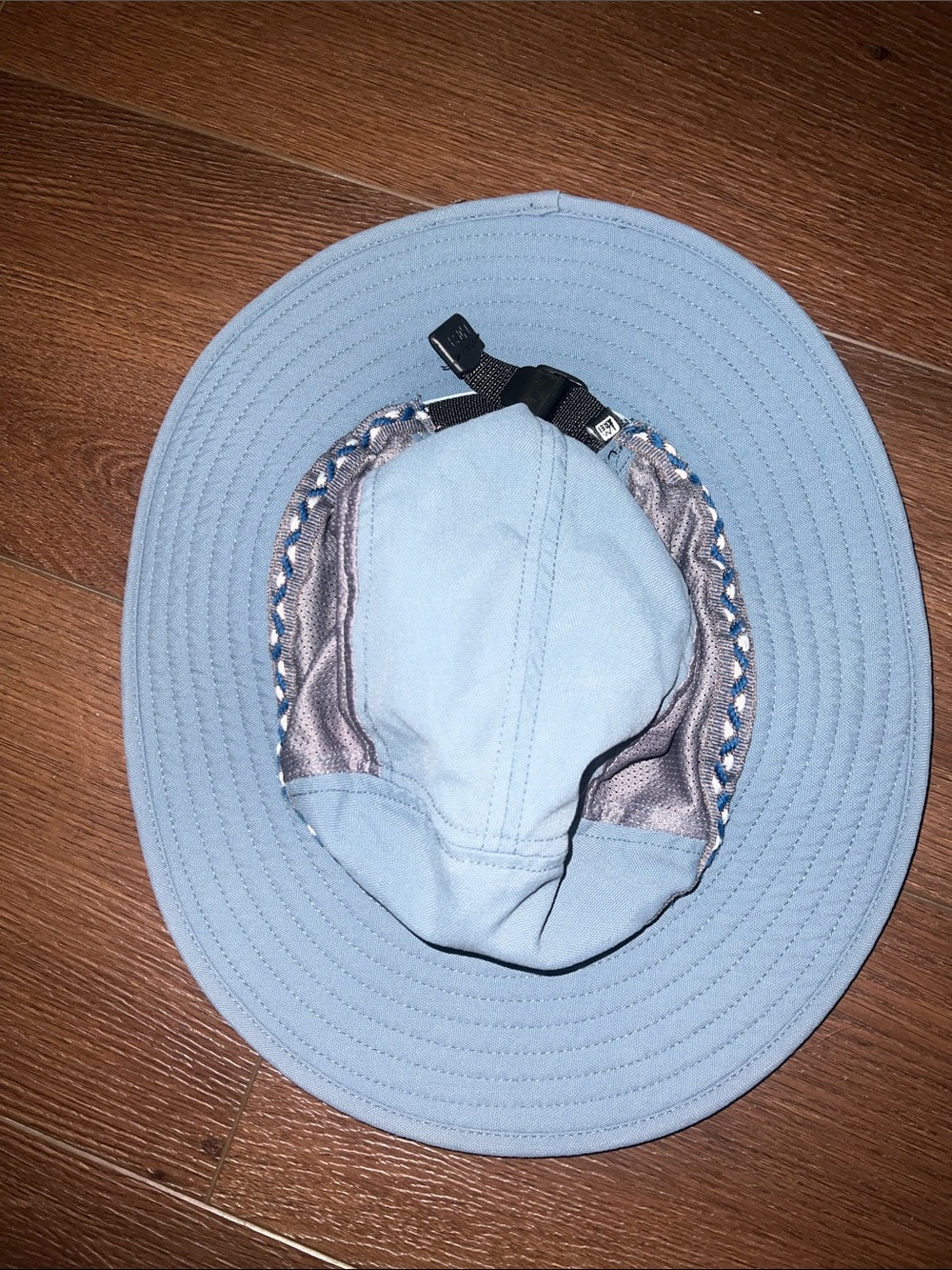 REI Pale Blue Sun Hat with Chin Strap